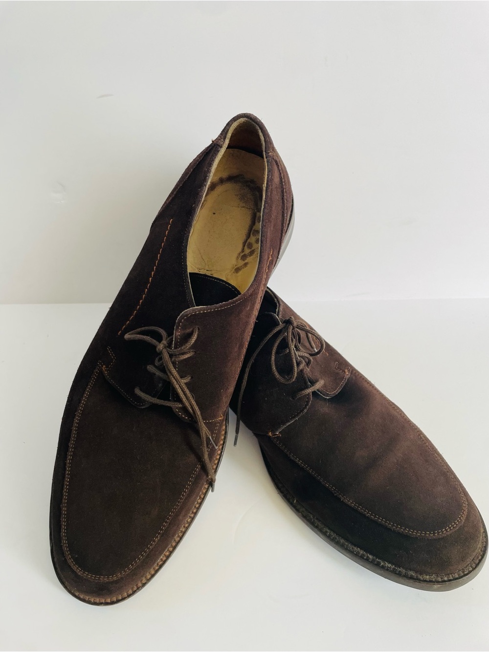 Johnston & Murphy XC4 Men’s Brown Suede Lace Up Derby Dress Shoes 10.5 Italy